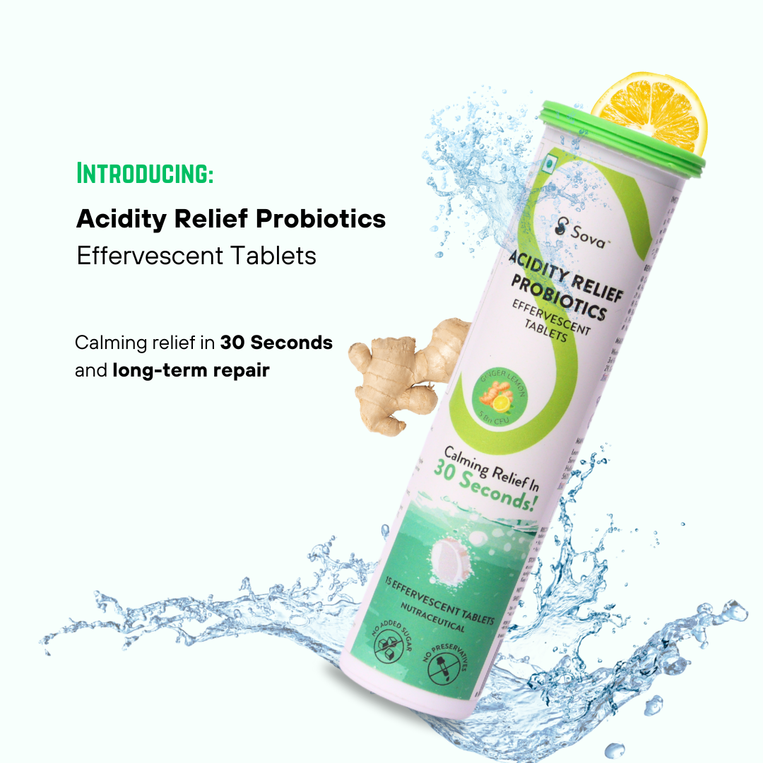 Best Acidity Relief Effervescent Tablets | Natural Ingredients - Sova ...